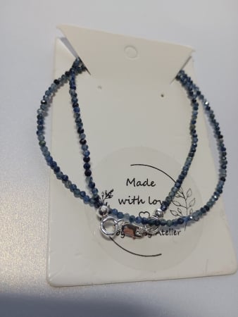 Bijuterii - Colier din Safir 2mm si argint