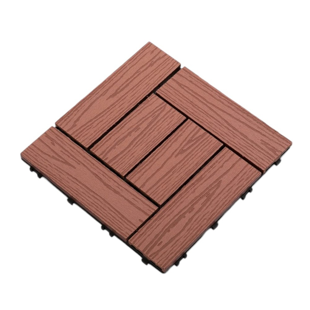 Dala terasa WPC D6252, antiderapanta, rezistenta UV si inghet -40C/+60C, 300x300x20 mm, Visiniu [2]