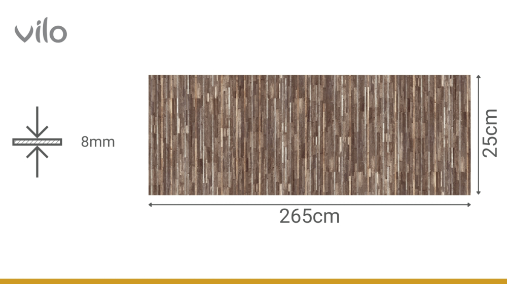 Lambriu PVC Vilo Motivo, Ardezie Maro [2]