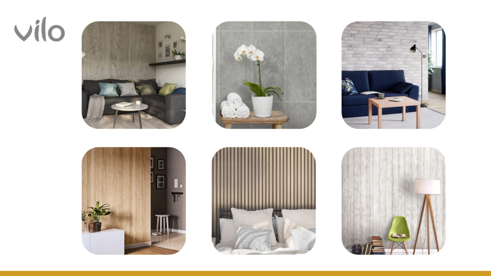 Lambriu PVC Vilo Motivo, Beton Gri Cald [6]