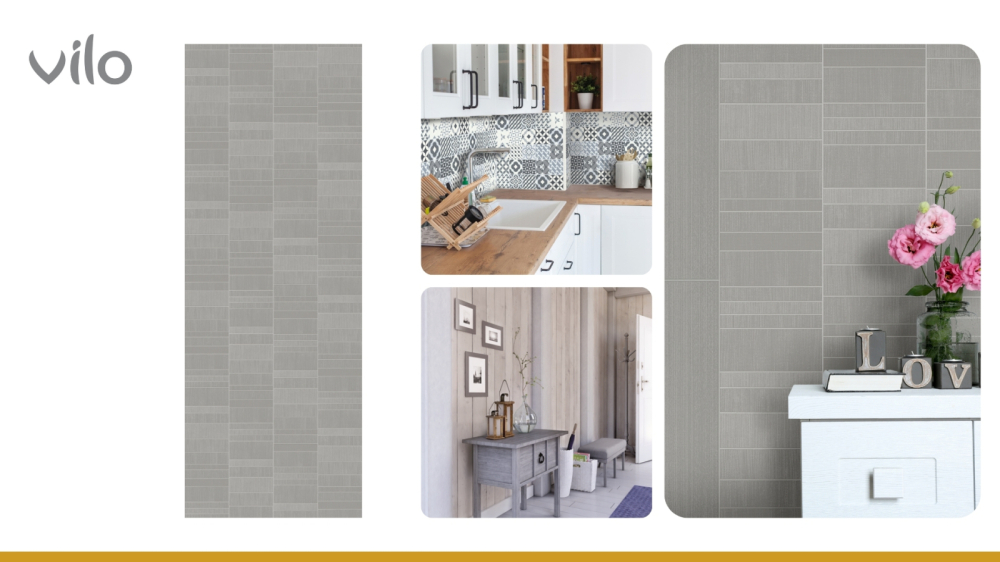 Lambriu PVC Vilo Motivo, Decor Argintiu [2]