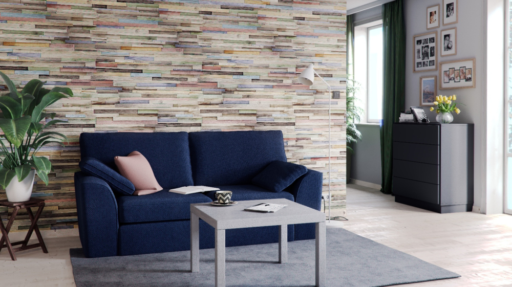 Lambriu PVC Vilo Motivo, Lemn Colorat [1]