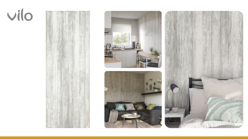 Lambriu PVC Vilo Motivo, Lemn Gri Afumat [2]