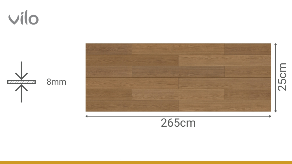Lambriu PVC Vilo Motivo, Lemn Maro Caramel [3]