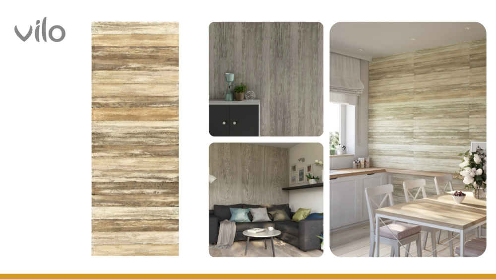 Lambriu PVC Vilo Motivo, Lemn Maro Vintage [4]