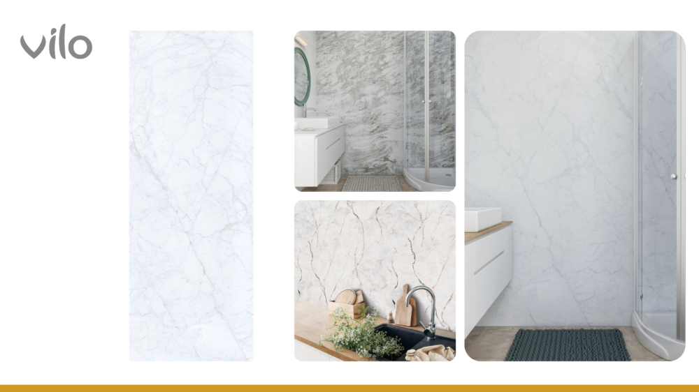 Lambriu PVC Vilo Motivo, Marmură Albă Carrara [2]