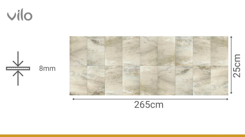 Lambriu PVC Vilo Motivo, Marmură Bej Biscuite [3]
