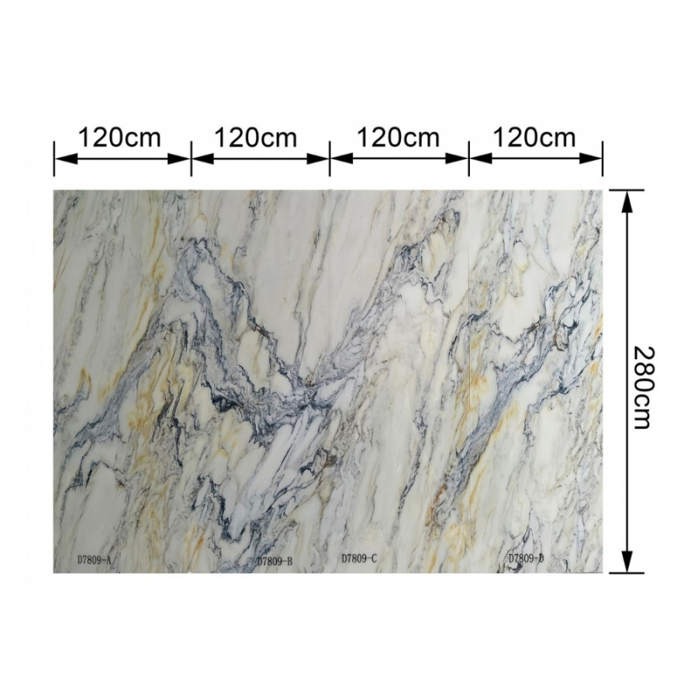 Pachet 4 plăci SPC decorativ pentru perete, D7809, finisaj Lucios, 2800 x 1200 x 8.6 mm [3]