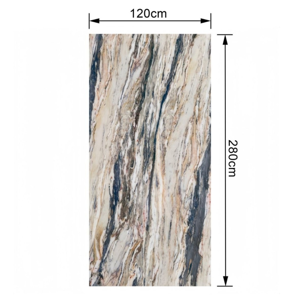 Pachet 4 plăci SPC decorativ pentru perete, D7865, finisaj Lucios, 2800 x 1200 x 8 mm [3]