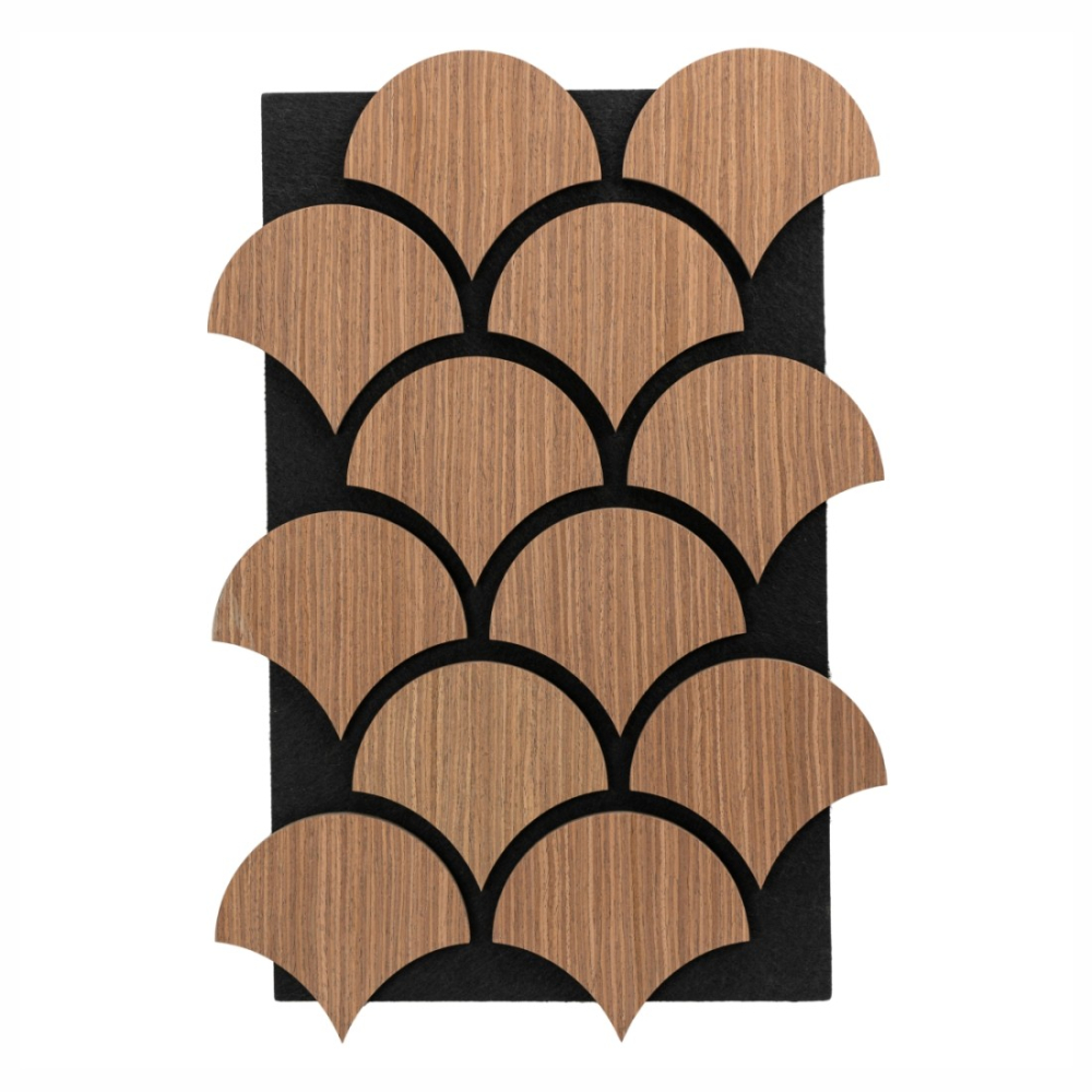 Pachet 5 buc - Panou acustic riflaj din HDF cu pâslă fonoabsorbantă, D6764, 600 x 400 x 18 mm, Stejar Inchis [2]