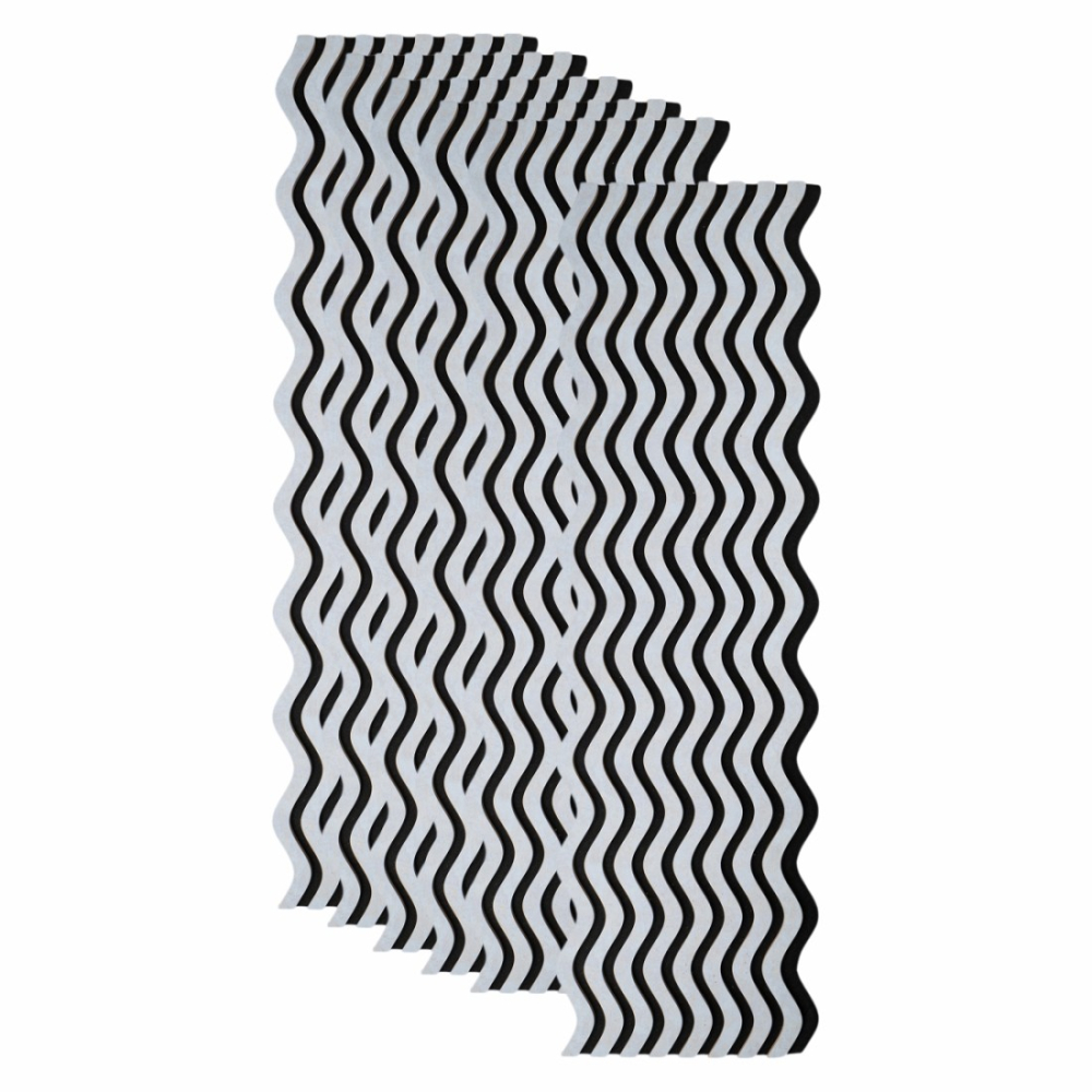 Pachet 5 buc - Panou acustic riflaj din MDF cu pâslă fonoabsorbantă, D6768, 600 x 600 x 18 mm, Stejar [8]