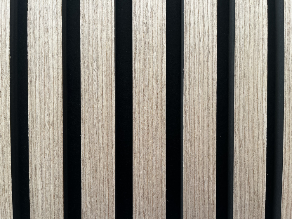 Panou acustic lamelar din MDF pe fetru, 2400 x 600 x 21 mm, Stejar [9]