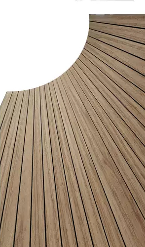 Panou acustic lamelar flexibil din MDF pe fetru, 2400 x 600 x 8 mm, Nuc [10]