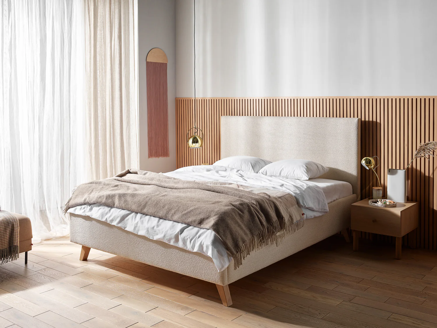 Panou decorativ 3D interior VOX Linerio, decor Natural - 5,17 mp/cutie (16 bucăți), 2650×122×12 mm, Polistiren Extrudat XPS [1]