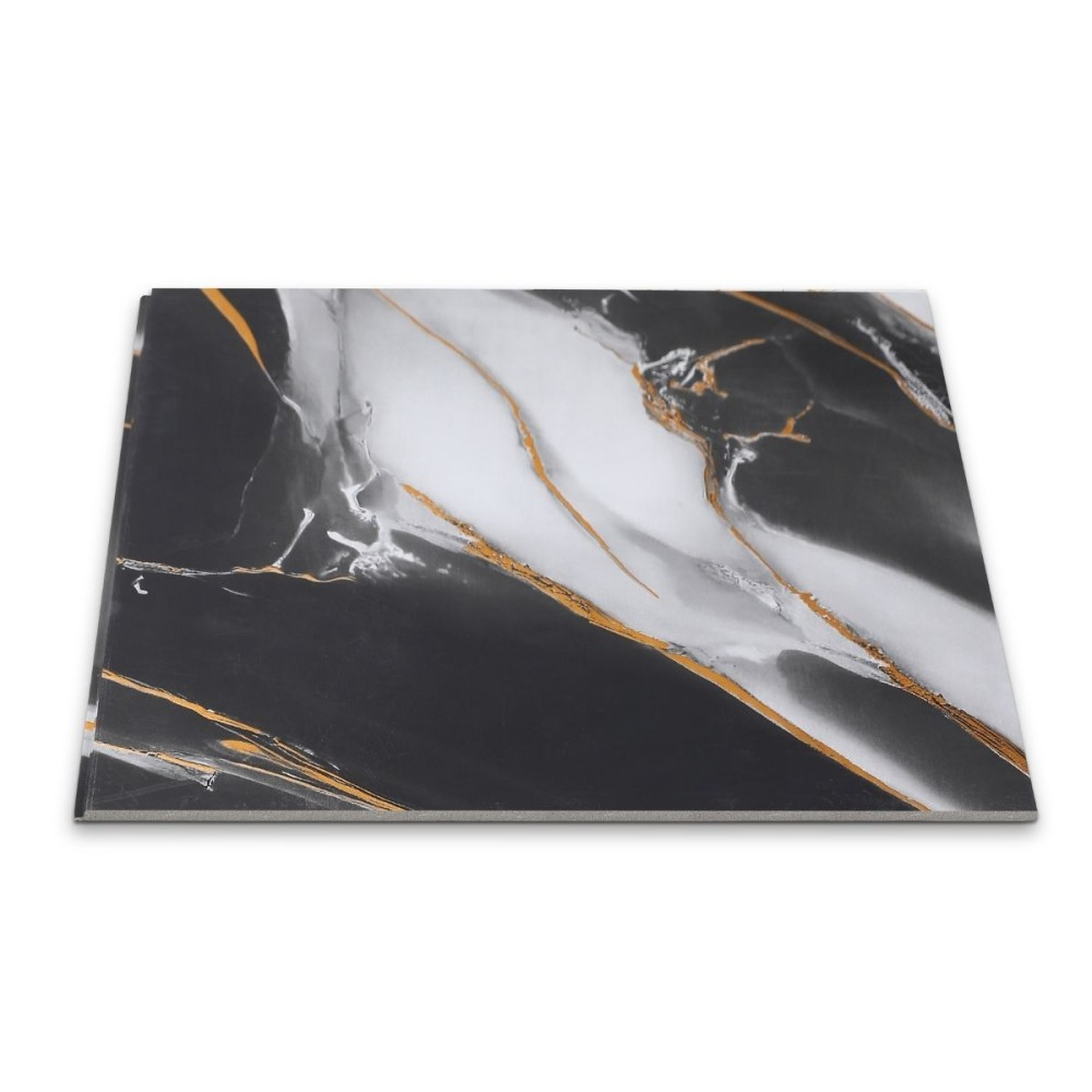 Panou decorativ, lamelar, polimer rigid, D7609, 270x30.5x0.45cm, Negru [2]