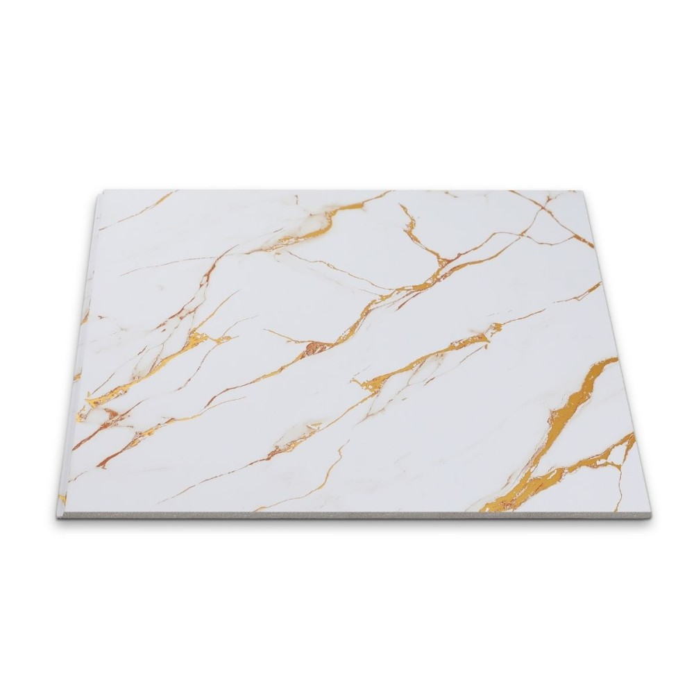 Panou decorativ, lamelar, polimer rigid, D7611, 270x30.5x0.45cm, Alb [2]