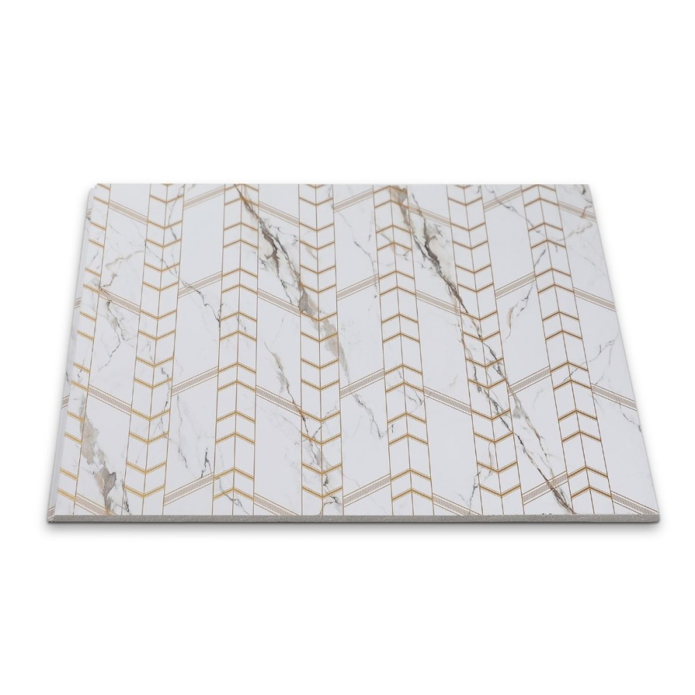 Panou decorativ, lamelar, polimer rigid, D7620, 270x30.5x0.45cm, Alb [2]