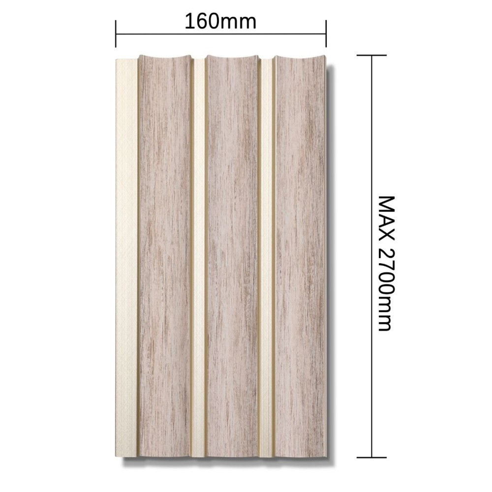 Panou decorativ, lamelar, polimer rigid, D7622, 270x16x1.2cm, Bej [3]