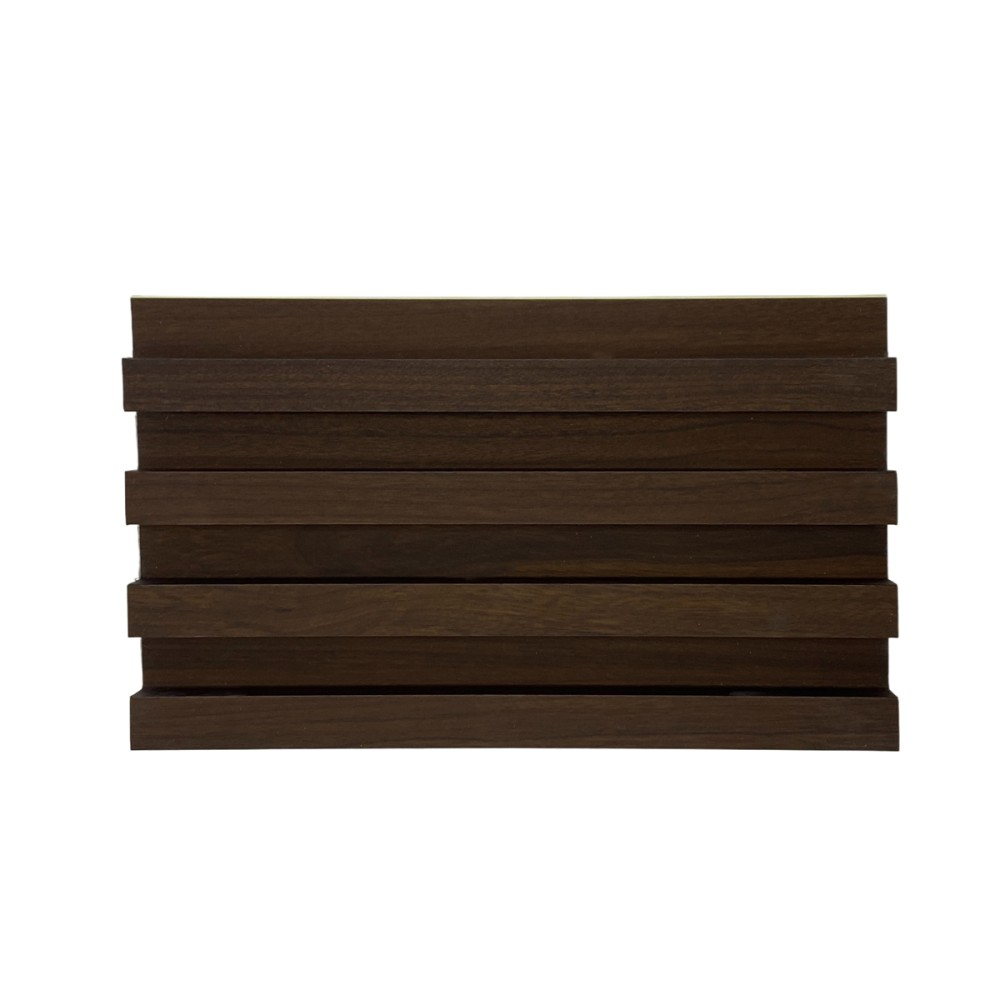 Panou decorativ lamelar WPC, montaj rapid, rezistenta ridicata, D7530, 260x16.8x2.3cm, nuc inchis [3]