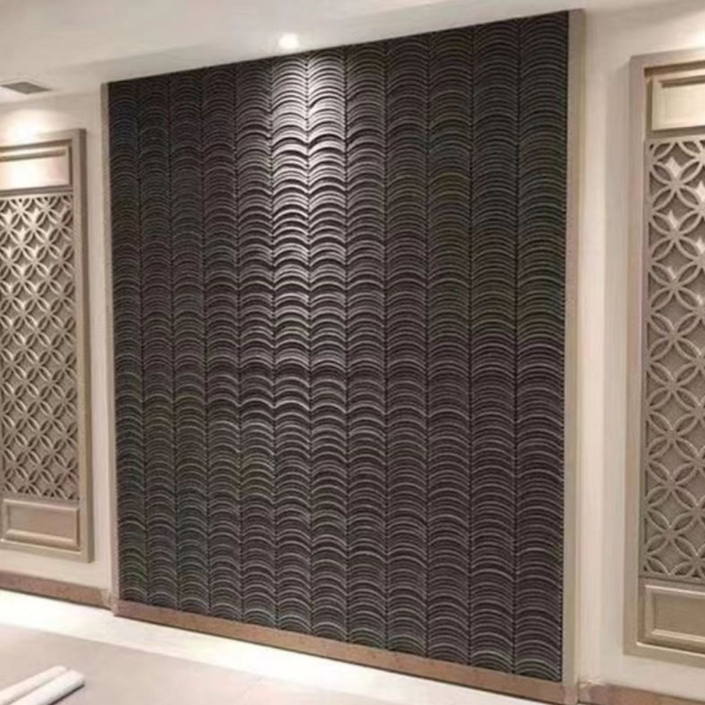 Panou decorativ PU 3D D7568, efect piatra ondulata, ultrausor 0.9 kg, 1230x370x35 mm, interior-exterior, Bej [4]
