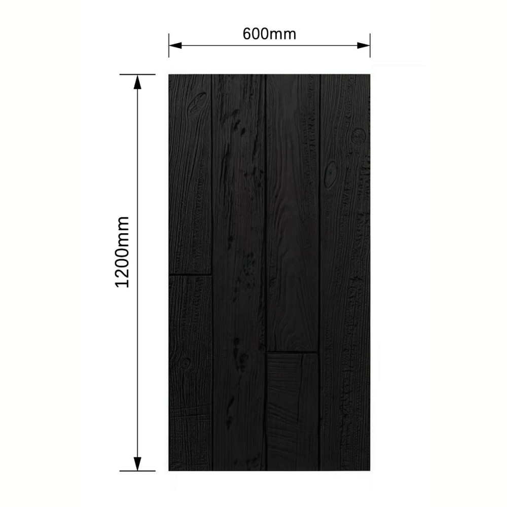 Panou decorativ PU 3D D7604, imitatie lemn, ultrausor 0.8 kg, 1200x600x10 mm, interior-exterior, Alb [2]