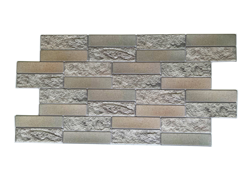 Panou decorativ PVC 3D pentru perete, 980 x 480 x 3 mm, decor Cărămidă [2]