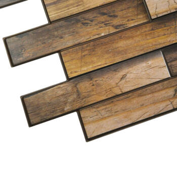 Panou decorativ PVC 3D pentru perete, 980 x 480 x 3 mm, decor Lemn rustic [4]