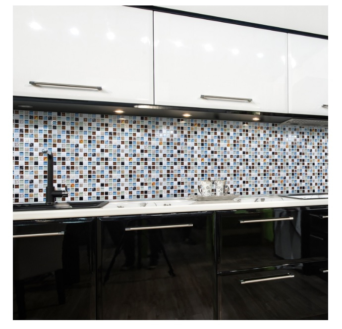 Panou decorativ PVC 3D pentru perete, 980 x 480 x 3 mm, decor Mozaic Iceland [4]
