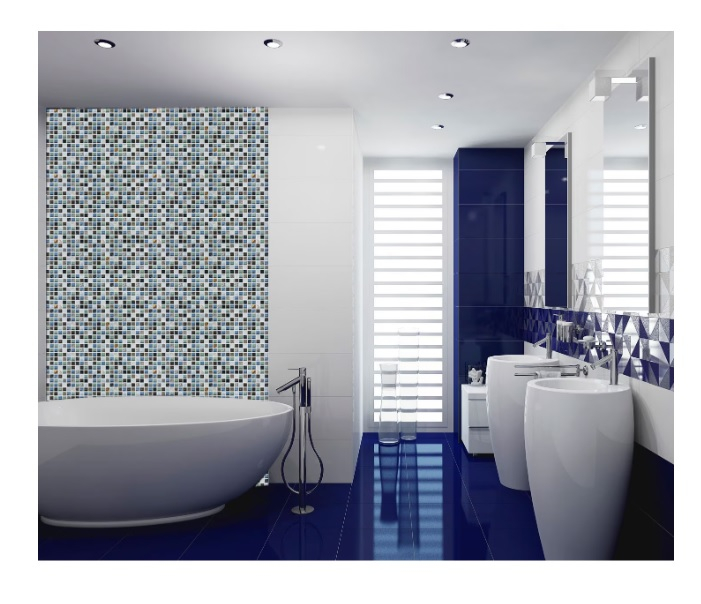 Panou decorativ PVC 3D pentru perete, 980 x 480 x 3 mm, decor Mozaic Iceland [8]