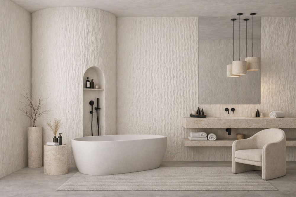 Panou piatră flexibilă WaveStone, 1200 x 600 mm, Ivoriu [2]