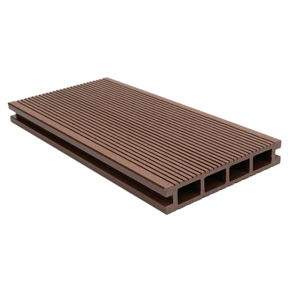 Pardoseala WPC Terasa D6463, antiderapanta, rezistenta UV si inghet, clasa trafic 23, 2900x146x25 mm, Maro inchis [2]