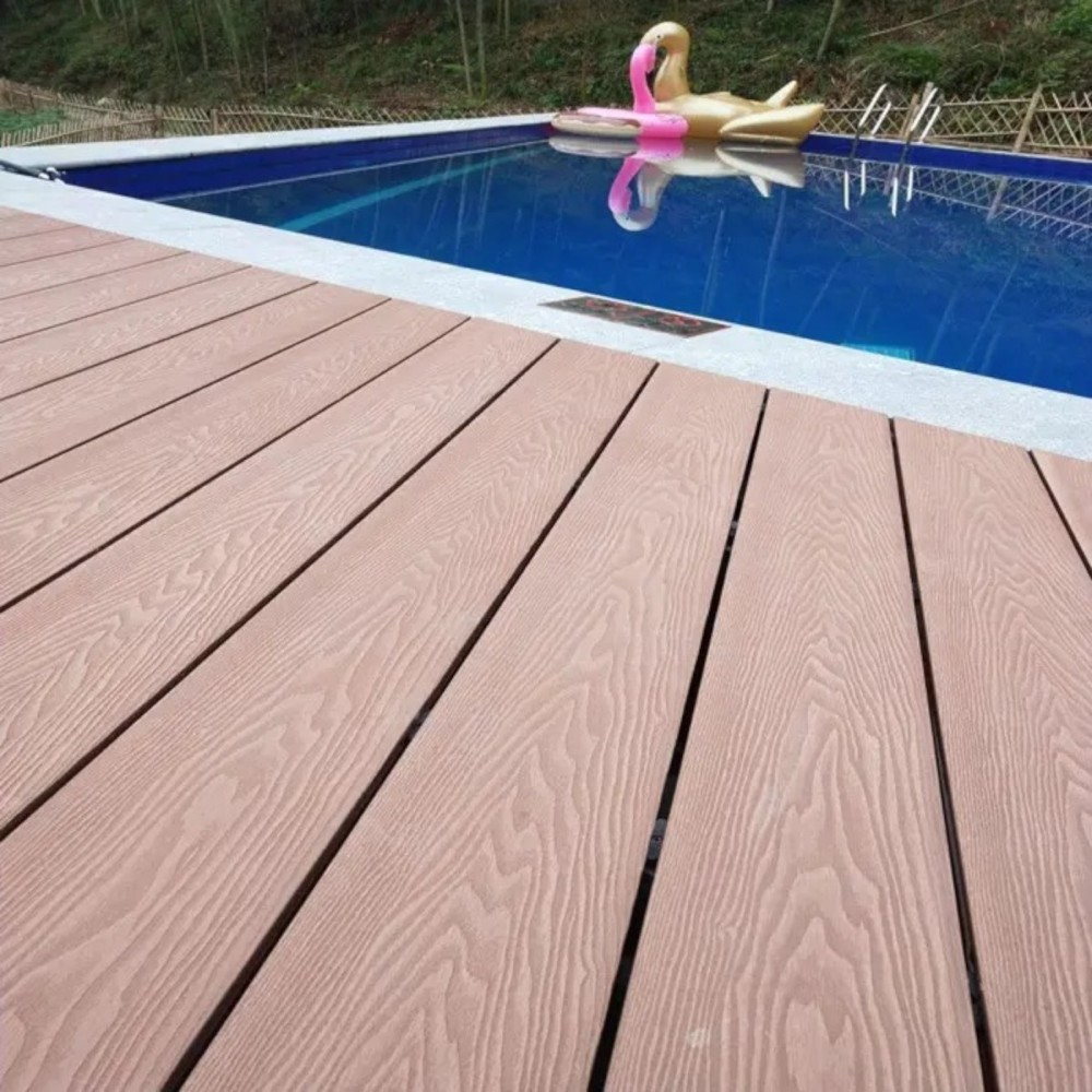 Pardoseala WPC Terasa D6483, antiderapanta, rezistenta UV si inghet, clasa trafic 23, 2900x140x25 mm, Caramiziu [5]