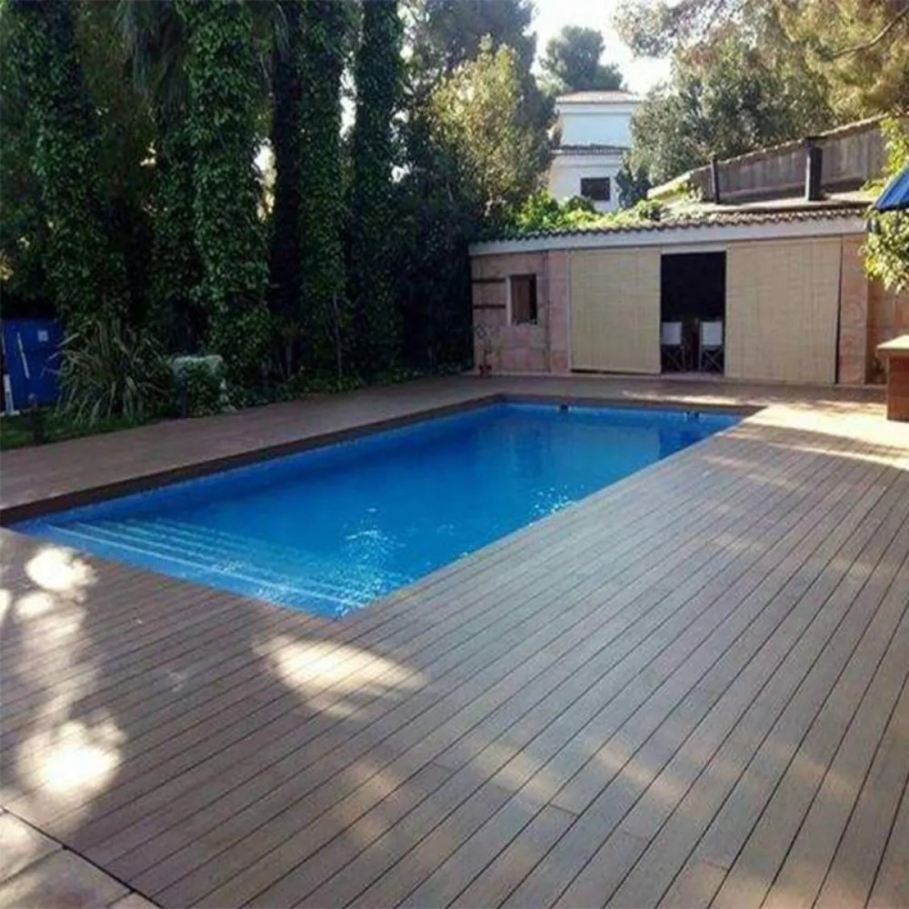 Pardoseala WPC Terasa D6483, antiderapanta, rezistenta UV si inghet, clasa trafic 23, 2900x140x25 mm, Caramiziu [10]