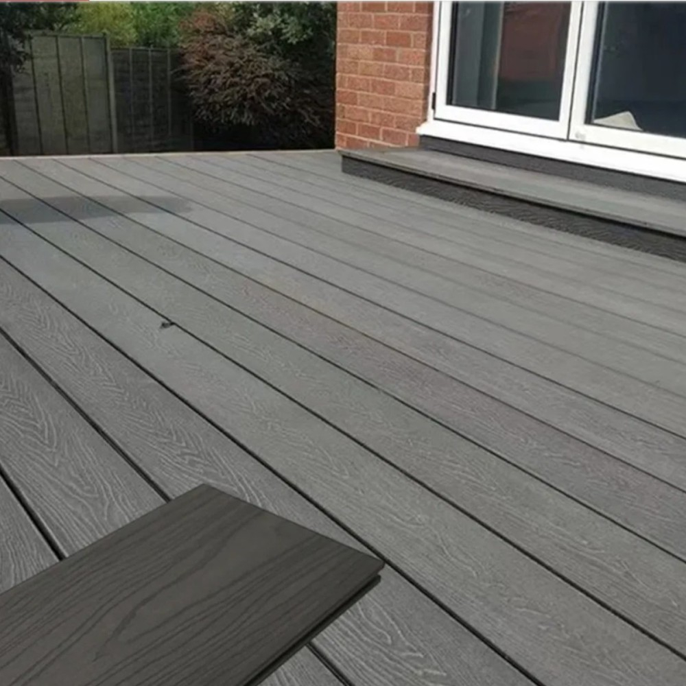Pardoseala WPC Terasa D7489, antiderapanta, rezistenta UV si inghet, clasa trafic 23, 2800x140x23 mm, Cenusiu [11]