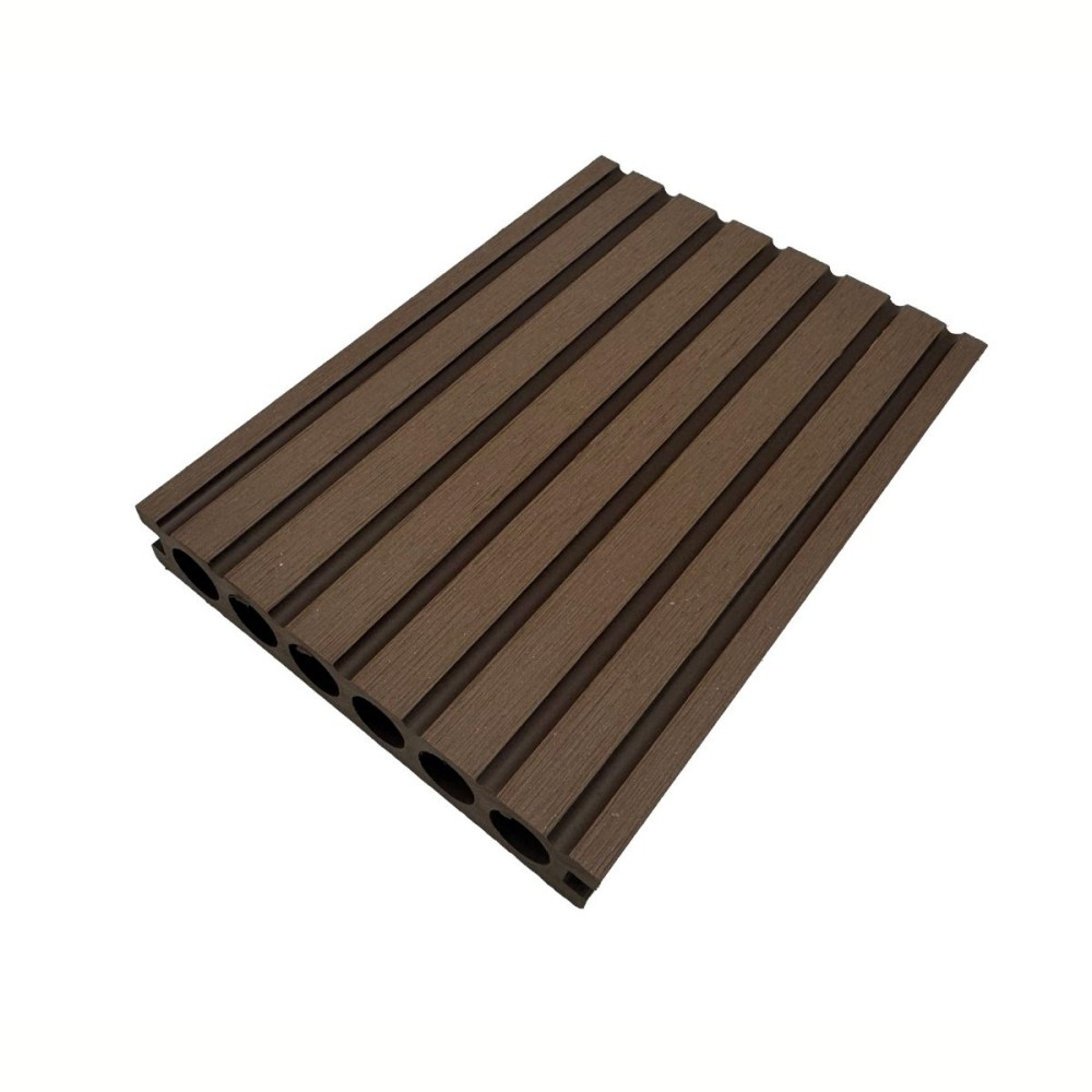 Pardoseala WPC Terasa D7480, antiderapanta, rezistenta UV si inghet, clasa trafic 23, 2800x140x25 mm, Nuc natural [2]