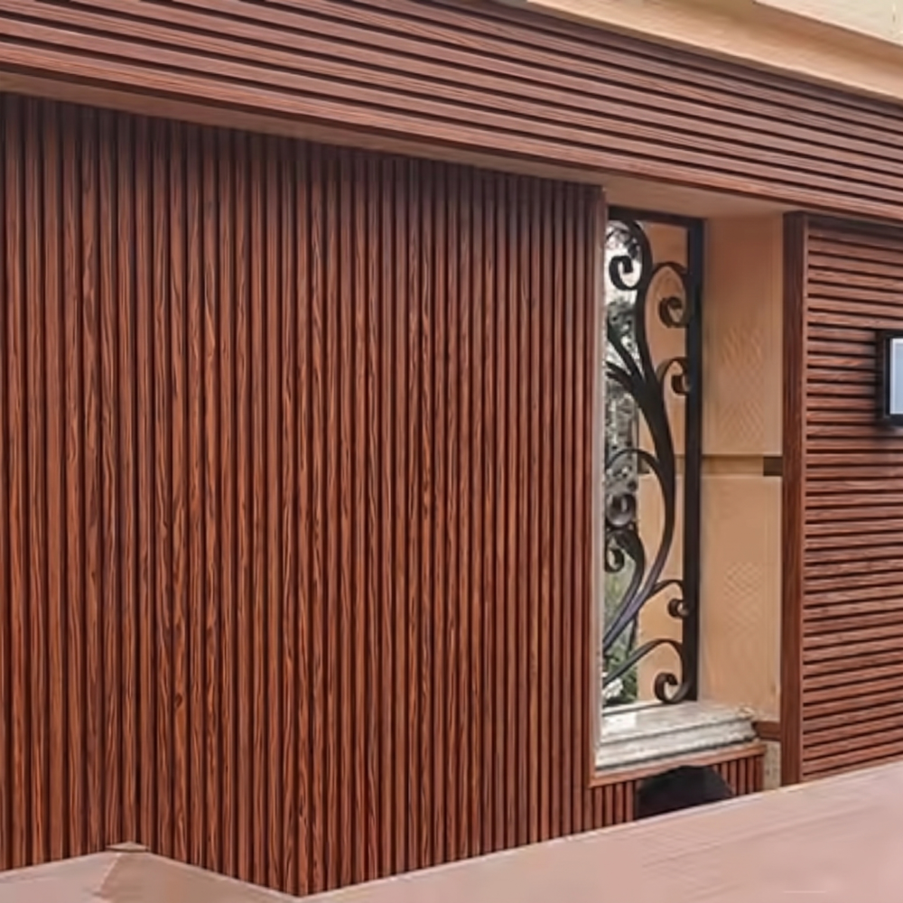 Pardoseala WPC Terasa D7487, antiderapanta, rezistenta UV si inghet, clasa trafic 23, 2800x140x25 mm, Maro roscat [12]