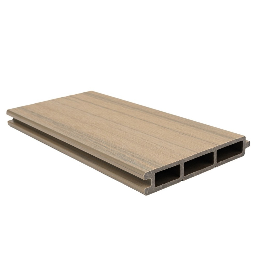 Profil gard WPC compozit lemn-plastic D6473, rezistent UV si inghet -40C/+60C, 1800x155x24 mm, Crem [2]