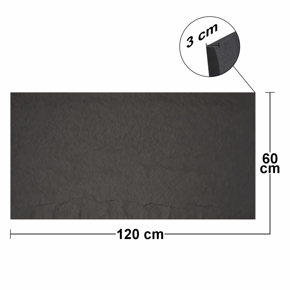 Set 4 × Panou Decorativ 3D Naimeed D5741 - Design Elegant - 1200×600×30mm - Negru [4]