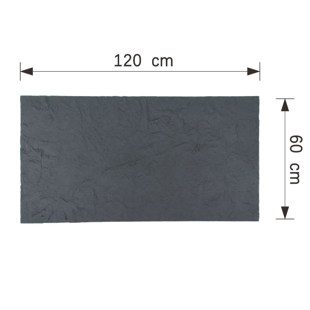 Set 10 panouri decorative flexibile din praf de piatra D7320, ignifuge, strat ceramic UV, 1200x600x2 mm, Gri inchis [6]