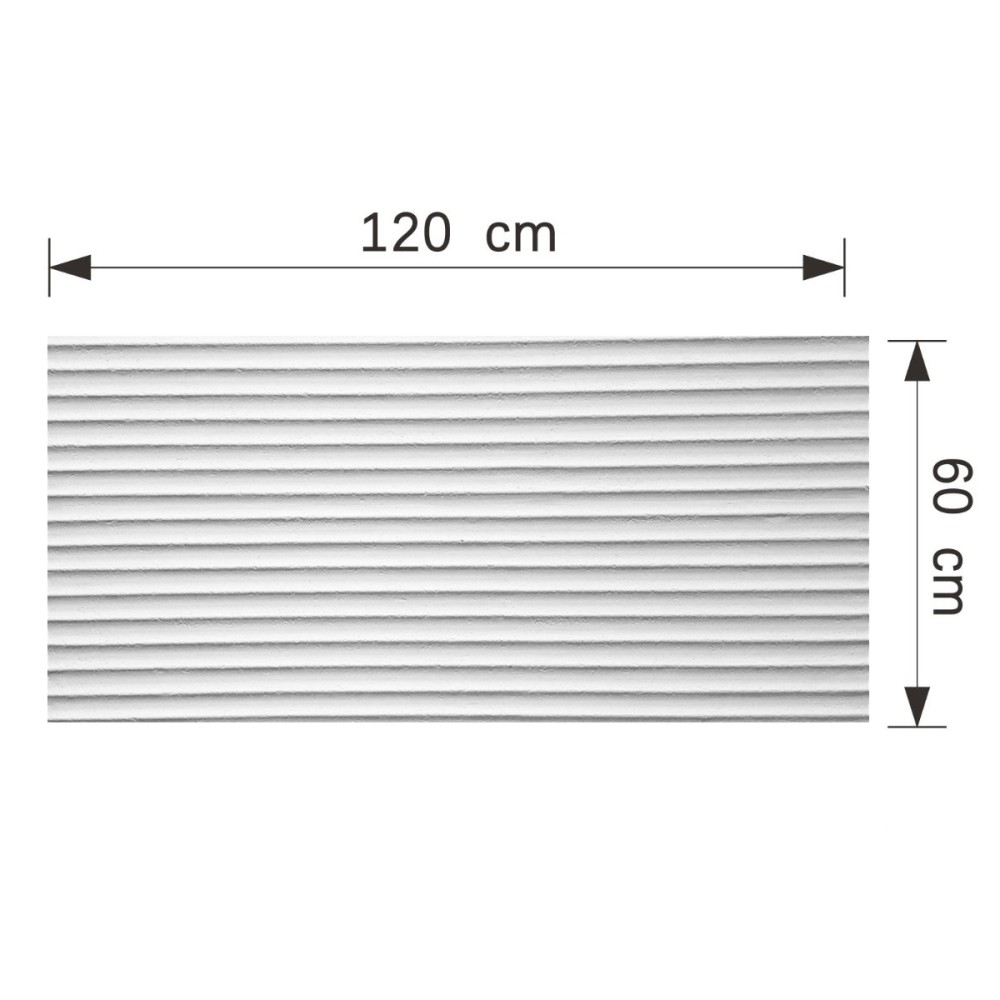 Set 10 panouri decorative flexibile din praf de piatra D7359, ignifuge, strat ceramic UV, 1200x600x2 mm, Alb [5]