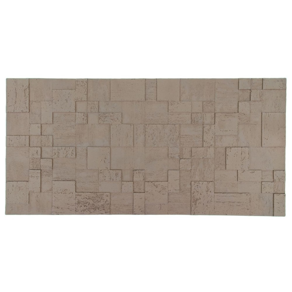 Set 10 panouri decorative flexibile din praf de piatra D7364, ignifuge, strat ceramic UV, 1200x600x2 mm, Maro deschis [2]