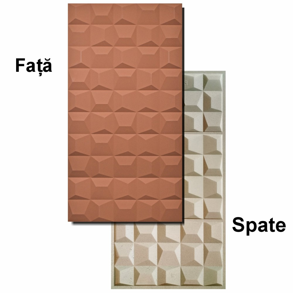 Set 5 × Panou Decorativ 3D Naimeed D5773 - Design Elegant - 1200×600×25mm - Caramiziu inchis [3]