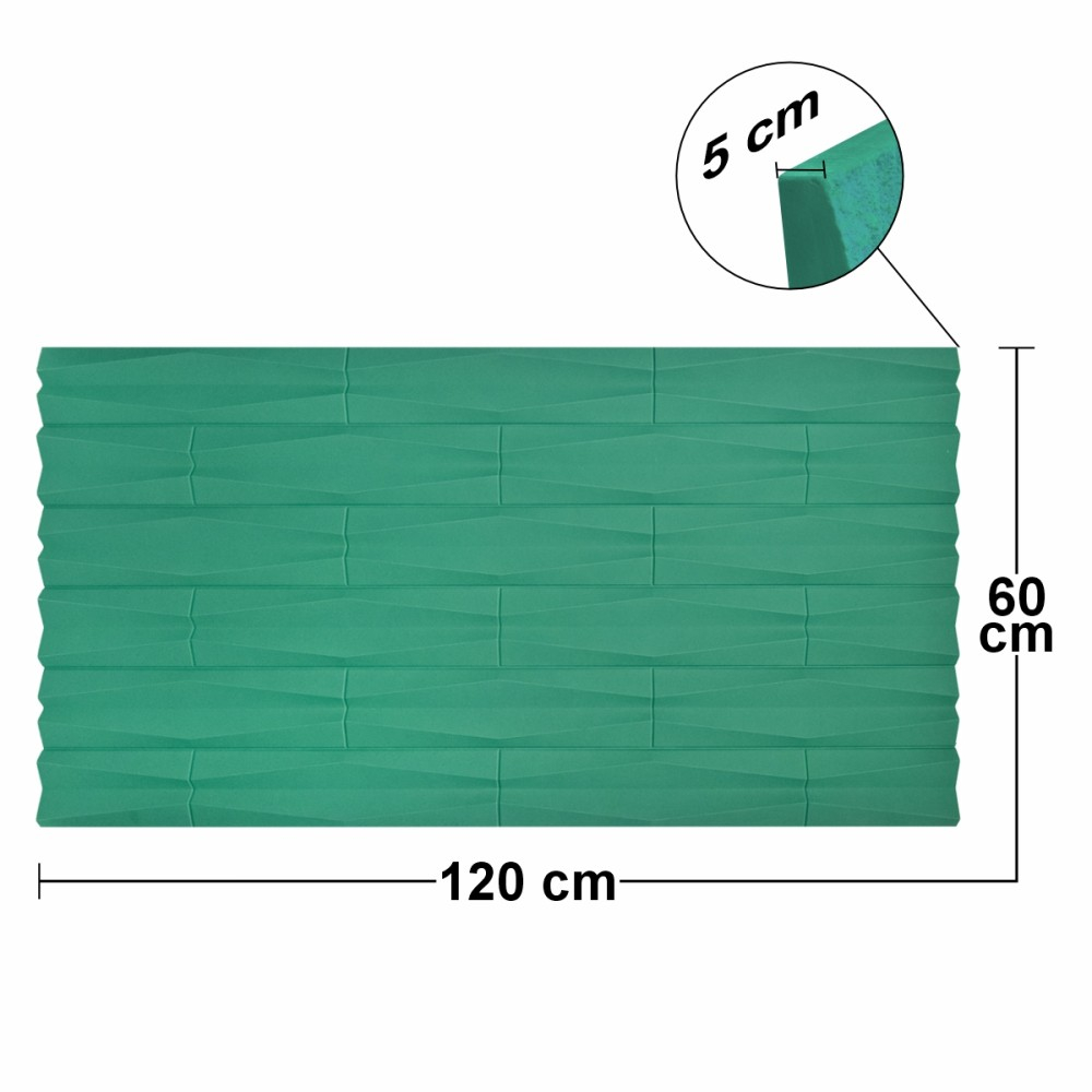 Set 12 × Panou Decorativ 3D Naimeed D5776 - Design Elegant - 1200×600×25mm - Turcoaz [4]