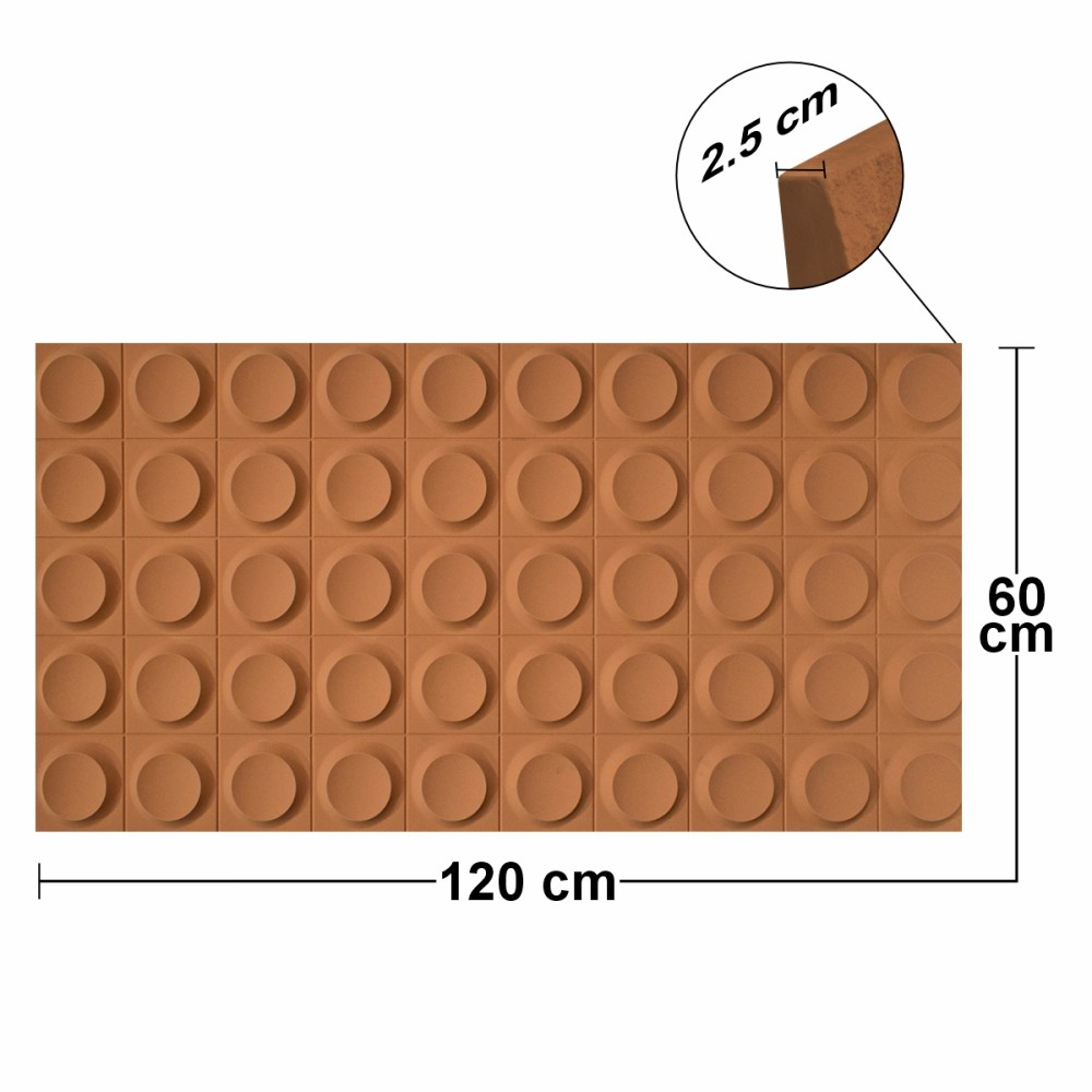 Set 5 × Panou Decorativ 3D Naimeed D5779 - Design Elegant - 1200×600×25mm - Portocaliu [4]