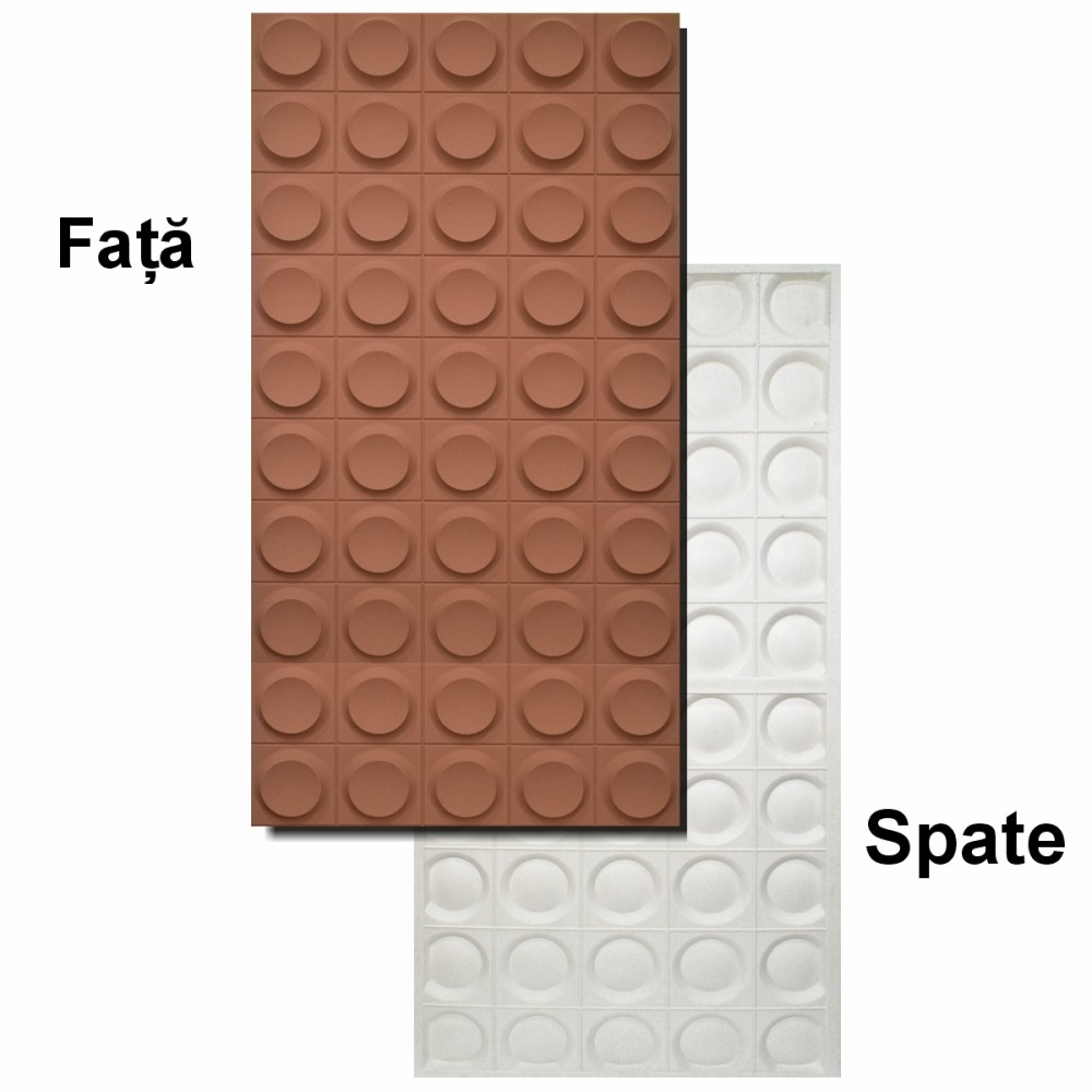 Set 5 × Panou Decorativ 3D Naimeed D5781 - Design Elegant - 1200×600×25mm - Caramiziu [3]