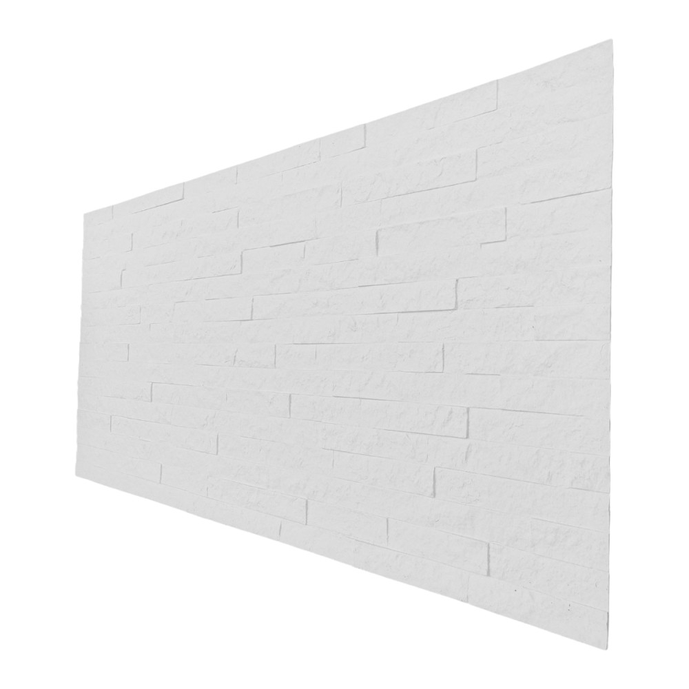 Set 12 panouri decorative flexibile din praf de piatra D7350, ignifuge, strat ceramic UV, 1200x600x2 mm, Alb [3]