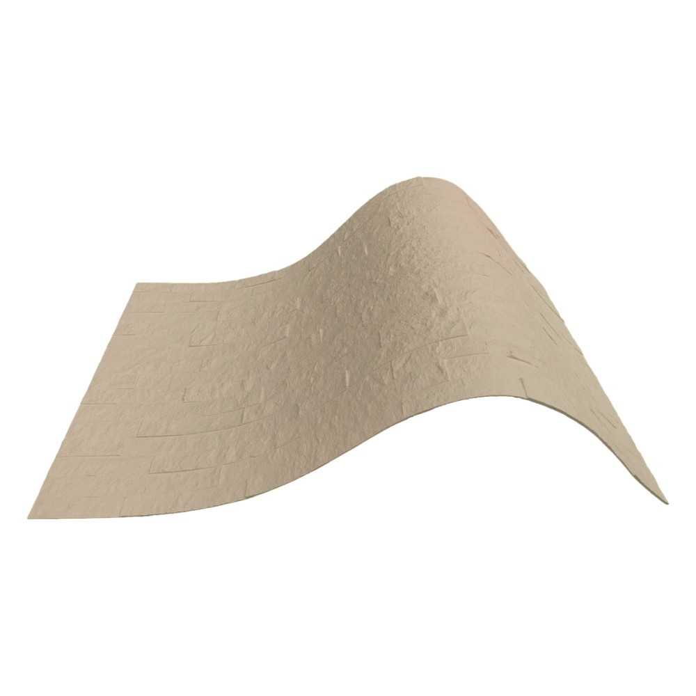 Set 12 panouri decorative flexibile din praf de piatra D7351, ignifuge, strat ceramic UV, 1200x600x2 mm, Bej vanilie [4]