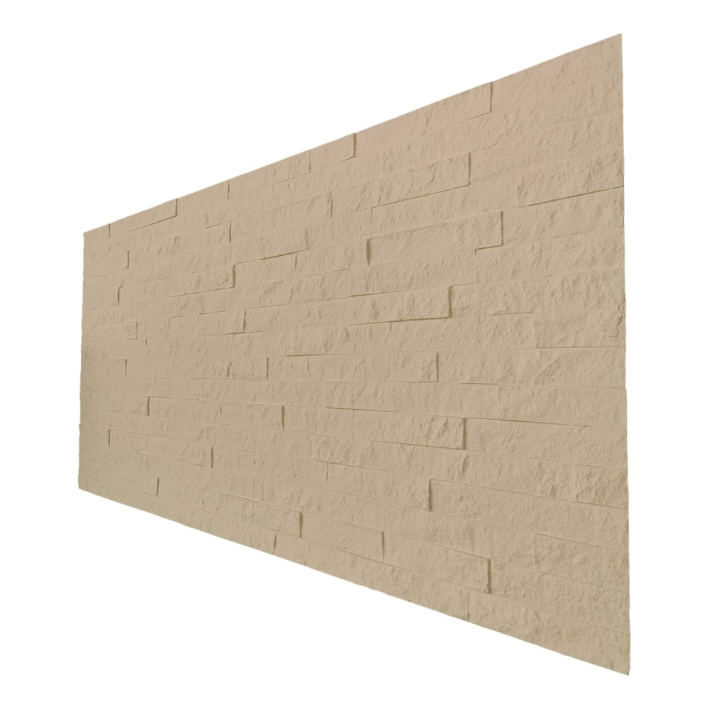 Set 12 panouri decorative flexibile din praf de piatra D7351, ignifuge, strat ceramic UV, 1200x600x2 mm, Bej vanilie [3]
