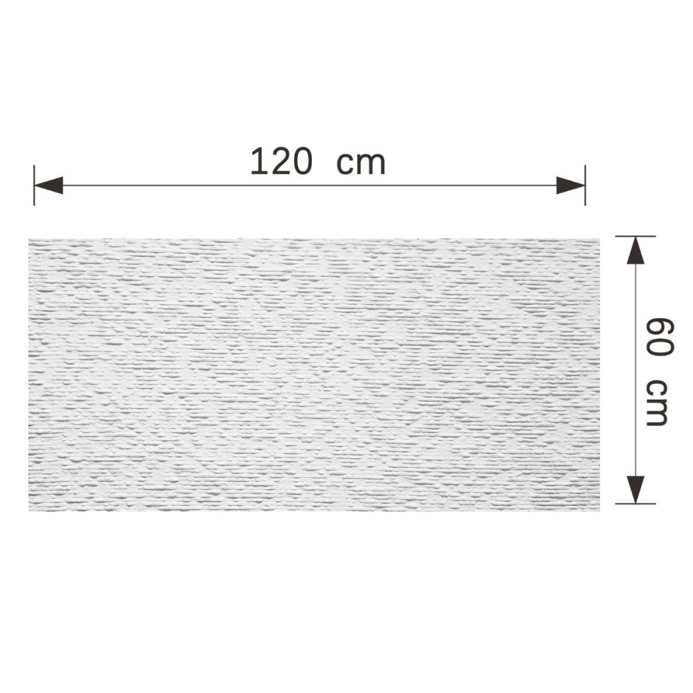 Set 12 panouri decorative flexibile din praf de piatra D7356, ignifuge, strat ceramic UV, 1200x600x2 mm, Alb [5]