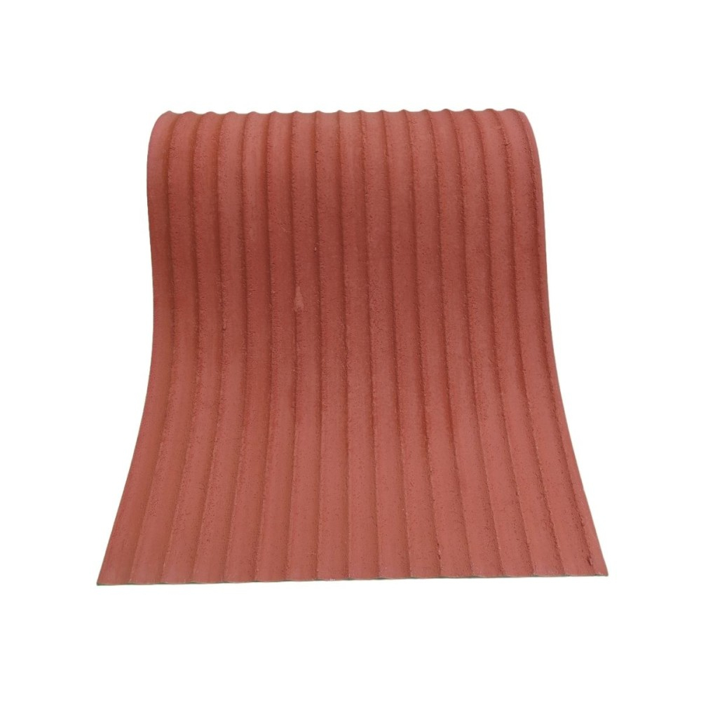 Set 12 panouri decorative flexibile din praf de piatra D7361, ignifuge, strat ceramic UV, 1200x600x2 mm, Rosu caramiziu [4]